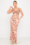 Leopard Print Cami Sleeveless Maxi Dress