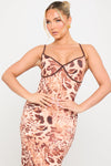 Leopard Print Cami Sleeveless Maxi Dress