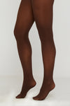 Brown Opaque High Rise Tights
