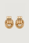 Gold Double Knot Earrings
