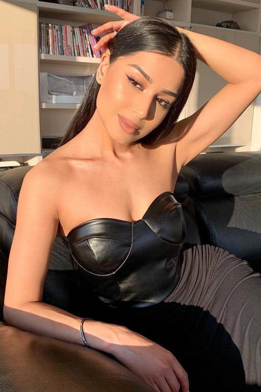 Black PU Bustier Corset Crop Top
