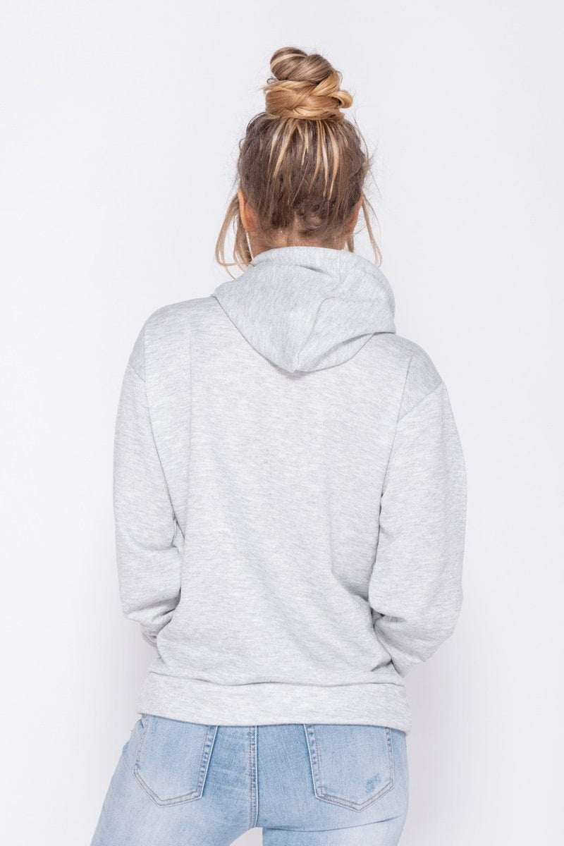 Light Grey Basic Oversized Hoodie