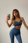 Blue Ribbed Knit Co-Ord Set