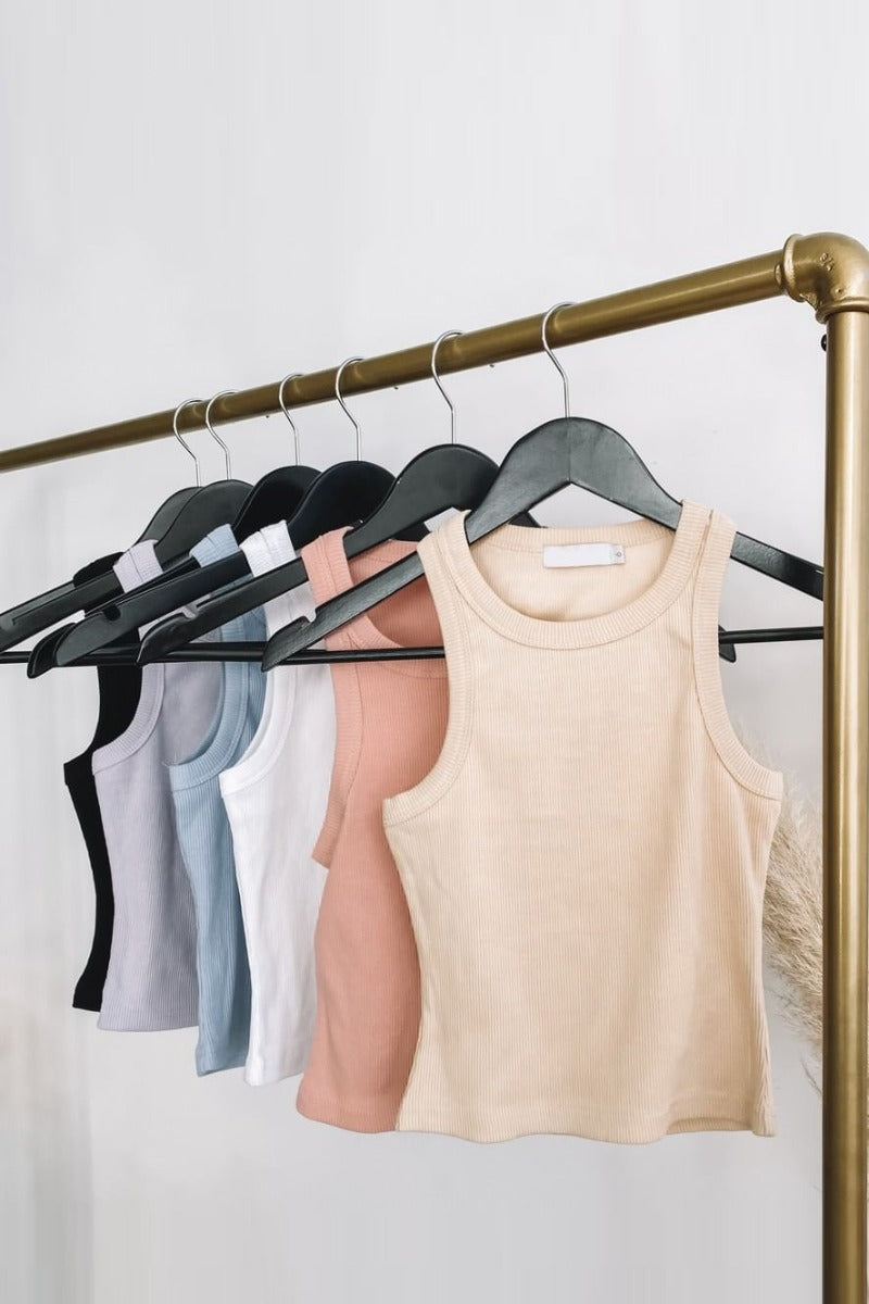 Black Ribbed Sleeveless Tank Top | Nothingbutstyle
