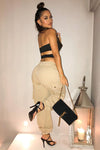 Black Cut Out High Neck Bodysuit