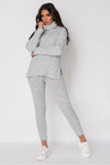 Grey Knitted Roll Neck Jumper & Leggings Lounge Set