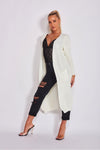 Cream Oversized Balloon Sleeve Knitted Cardigan