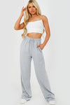 Light Grey Wide Leg Jogging Trousers