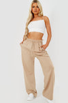 Stone Wide Leg Jogging Trousers