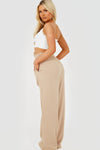 Stone Wide Leg Jogging Trousers