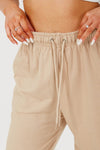 Stone Wide Leg Jogging Trousers