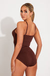 Brown Seamless Adjustable Sculpting Bodysuit
