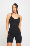 Black Sculpting Seamless Adjustable Playsuit