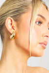 Gold Chunky Teardrop Earrings